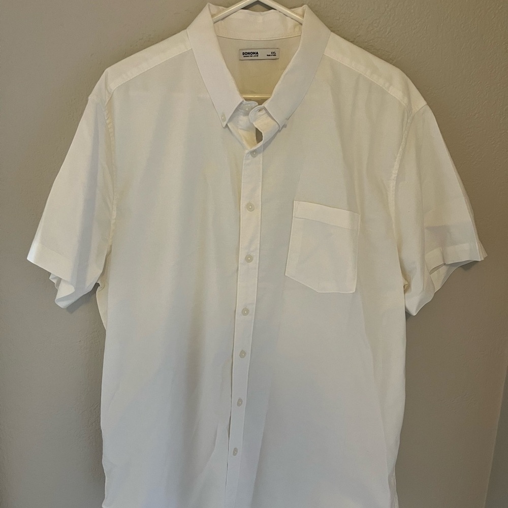 Men's White Short Sleeve Shirt